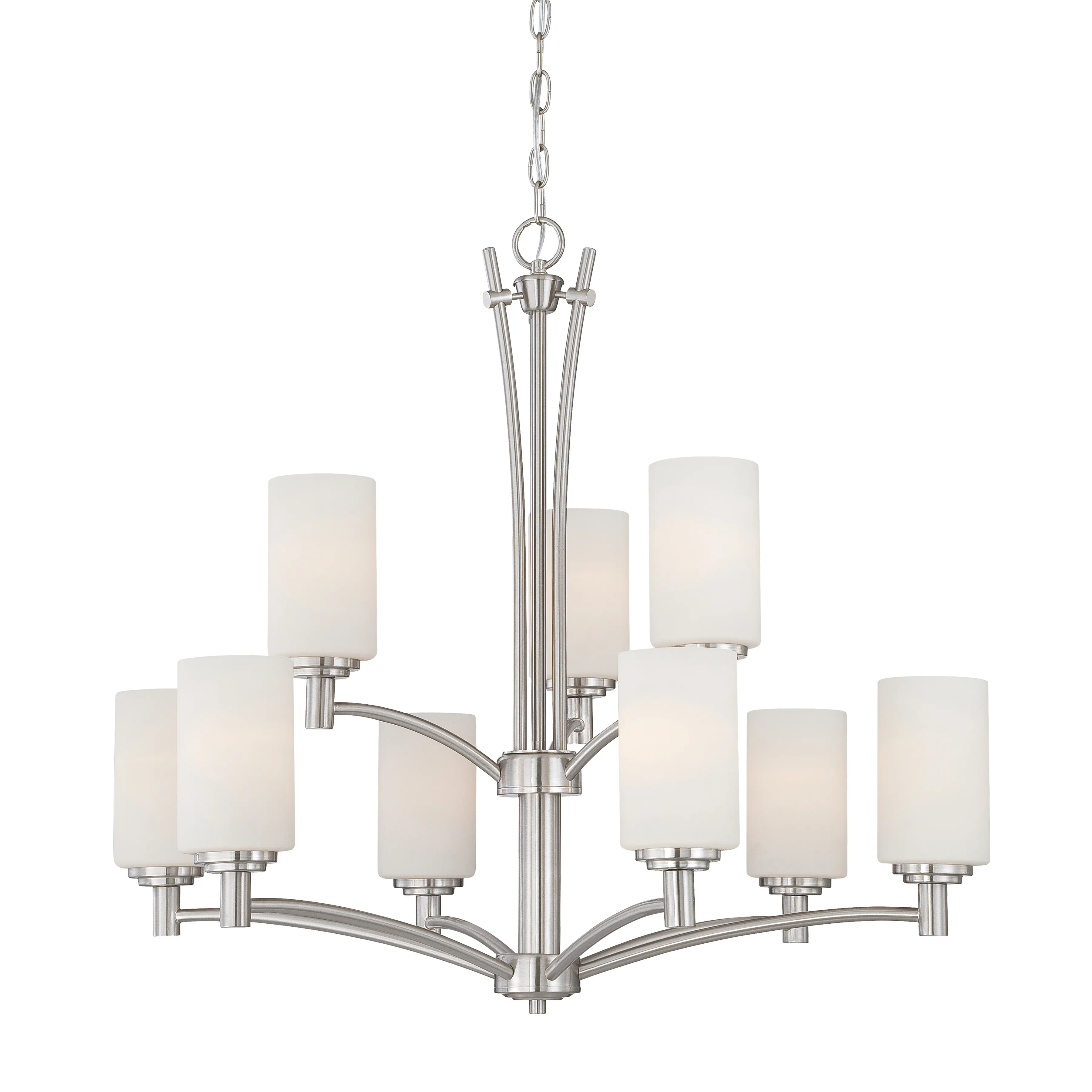 Pittman 31" Wide 9-Light Chandelier - Brushed Nickel