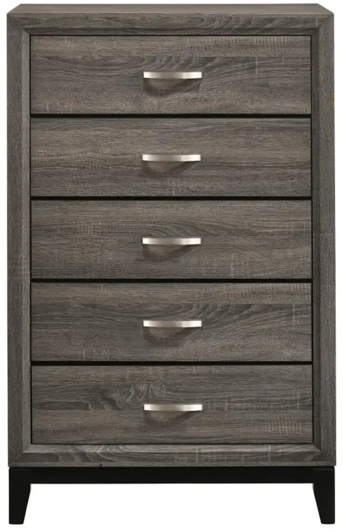 Watson 5-drawer Chest Grey Oak and Black