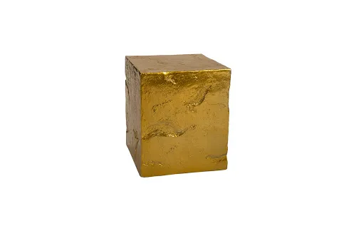 slate pedestal, small, liquid gold