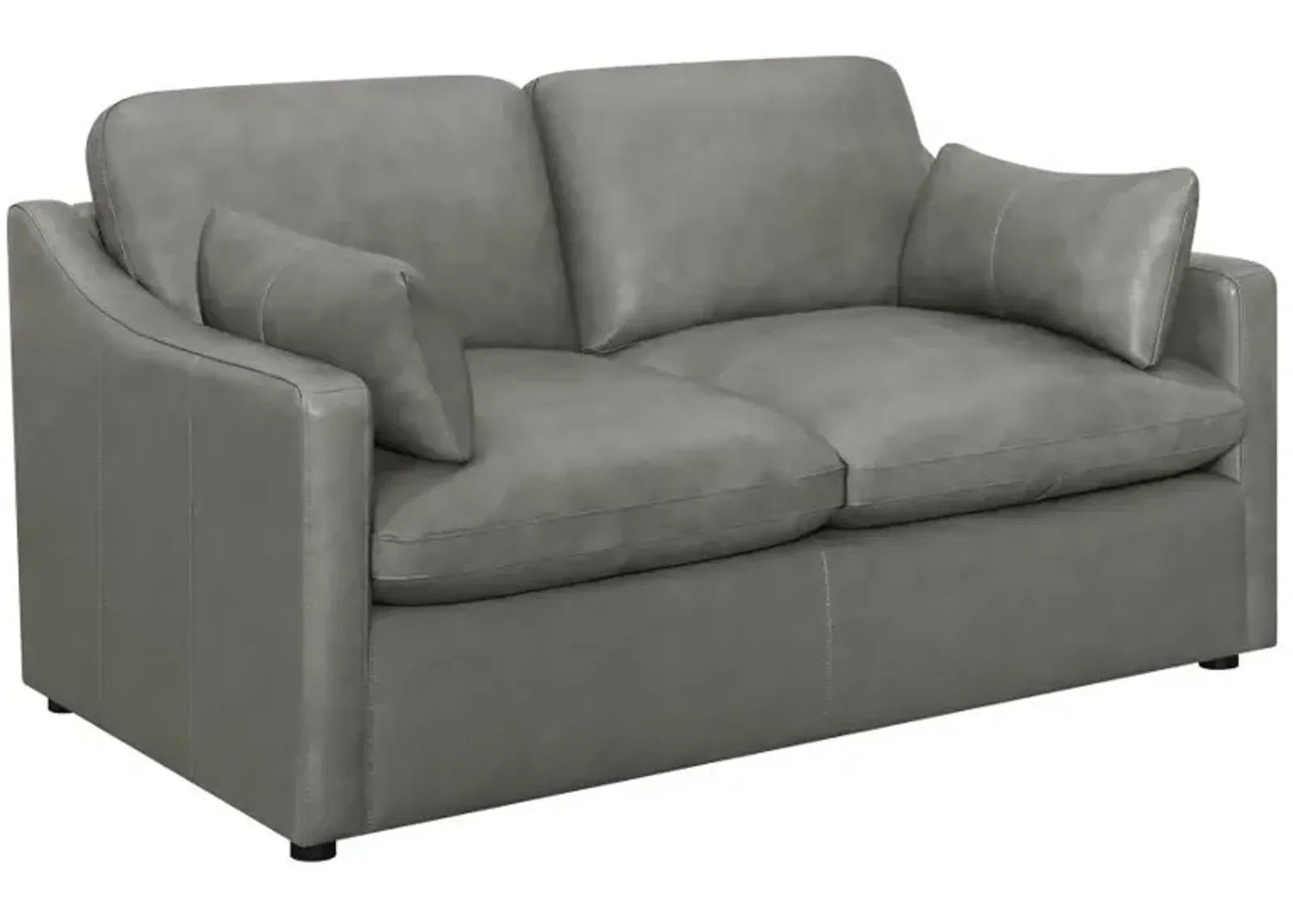 Denbigh Sloped Arm Upholstered Loveseat Grey