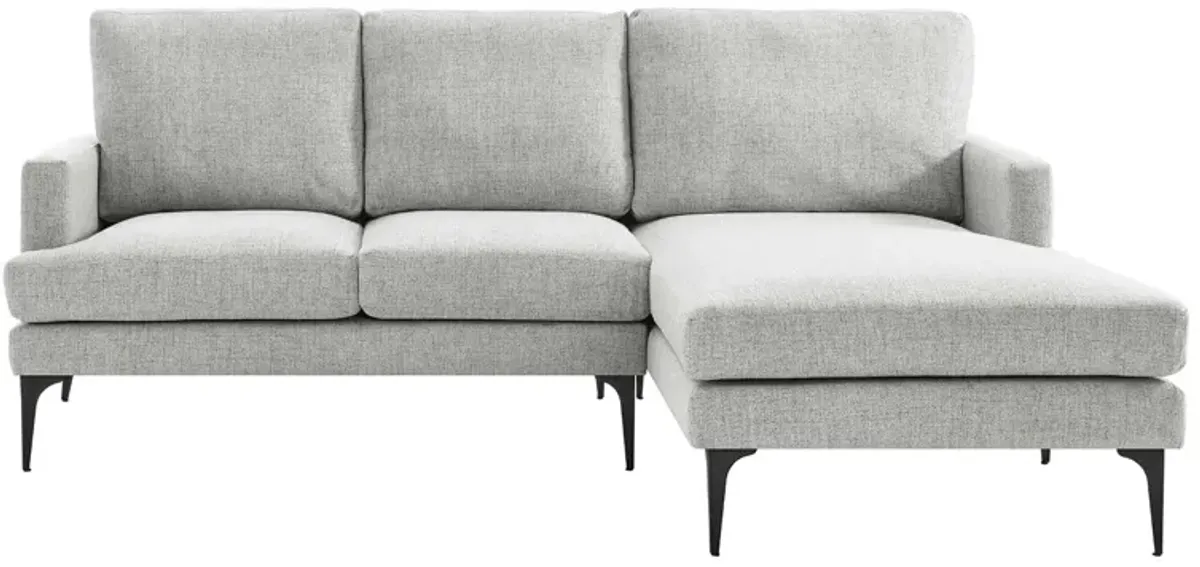 Evermore Right-Facing Upholstered Fabric Sectional Sofa