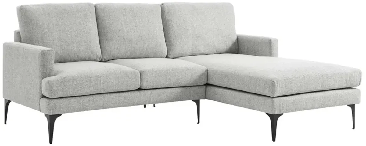 Evermore Right-Facing Upholstered Fabric Sectional Sofa