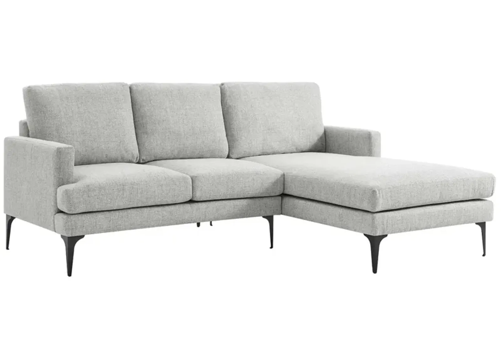 Evermore Right-Facing Upholstered Fabric Sectional Sofa