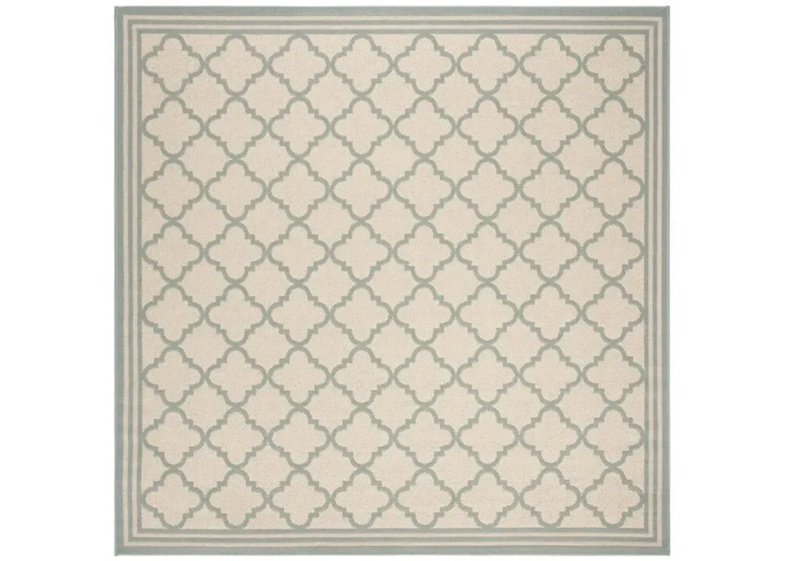 Safavieh BEACH HOUSE Collection BHS121L-6SQ Cream / Aqua 6'-7" X 6'-7" Square