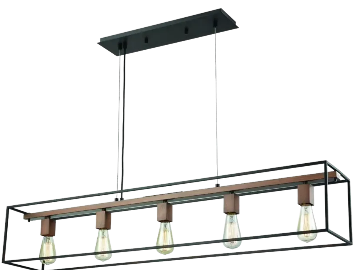 Rigby 48" Wide 5-Light Linear Chandelier - Oil Rubbed Bronze