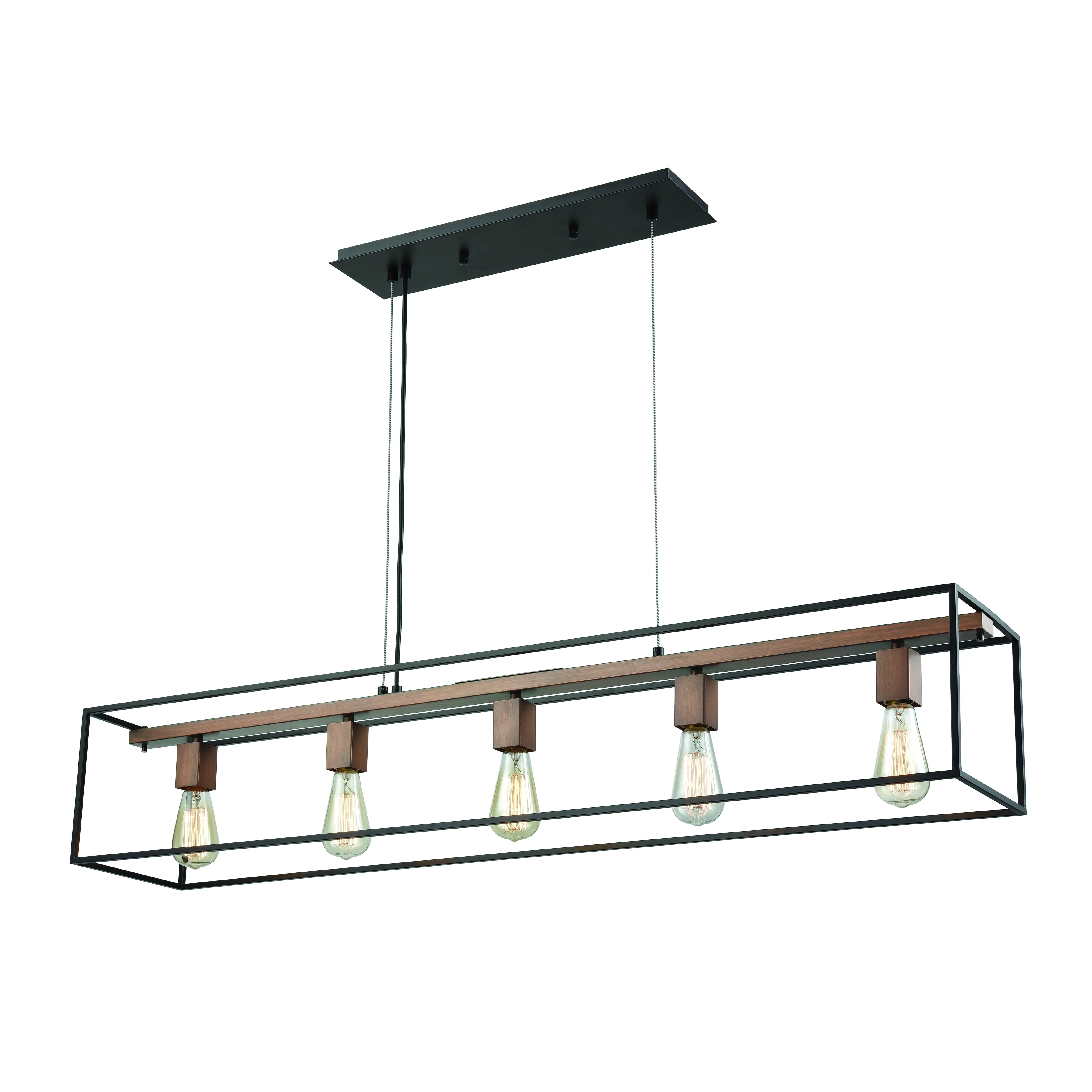 Rigby 48" Wide 5-Light Linear Chandelier - Oil Rubbed Bronze