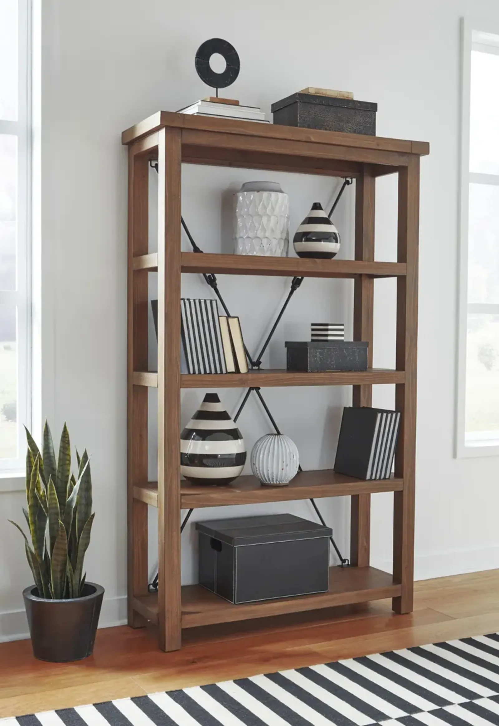 Autumn Open Shelving Unit Flint Oak