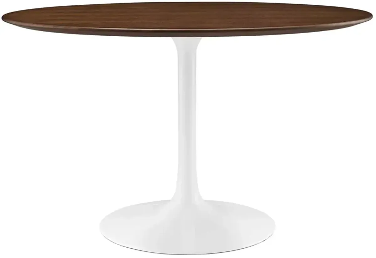 Lippa 47" Round Walnut Dining Table