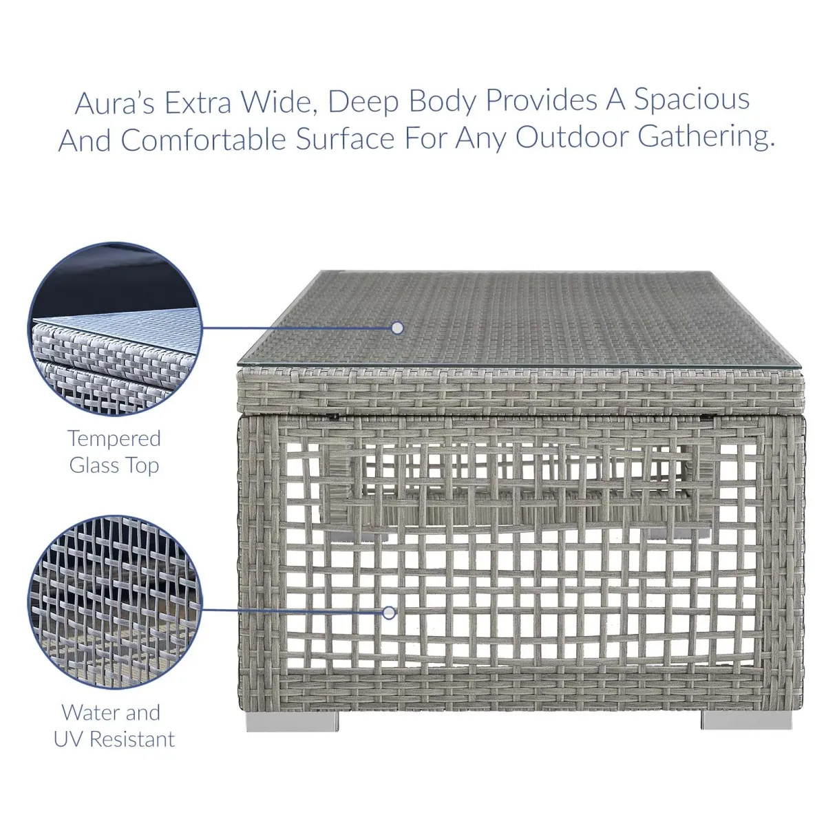 Aura Outdoor Patio Coffee Table