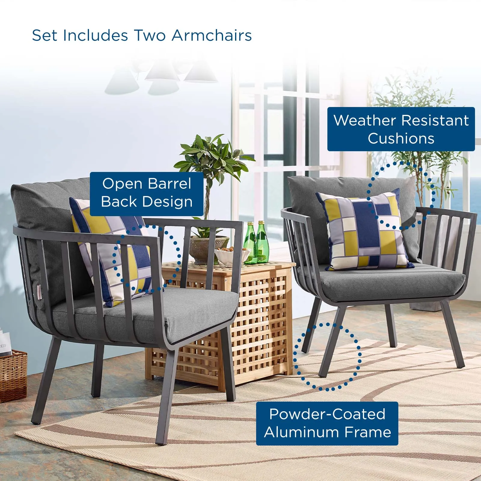 Riverside Outdoor Armchair - Set of 2