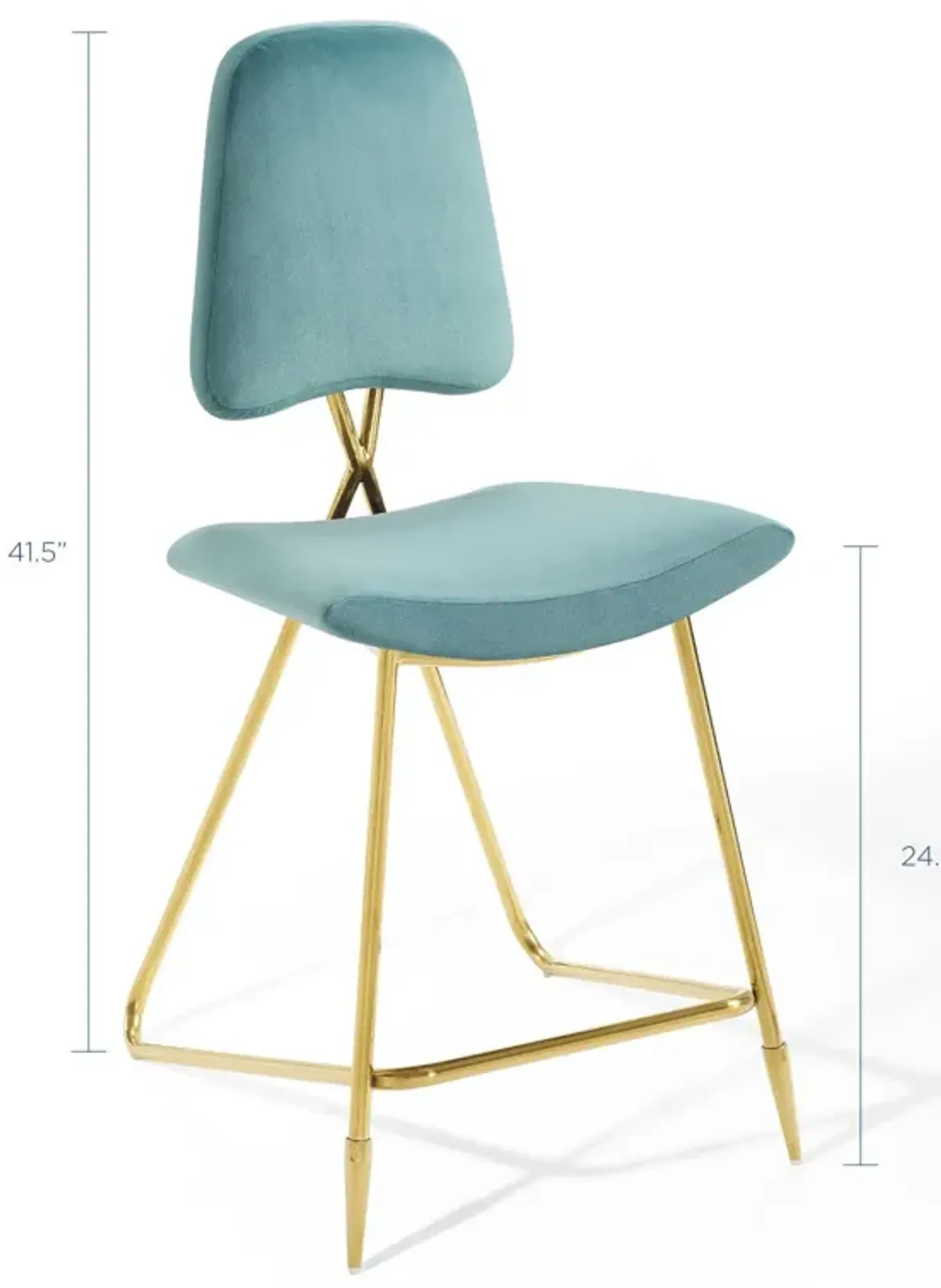 Ponder Performance Velvet Counter Stool