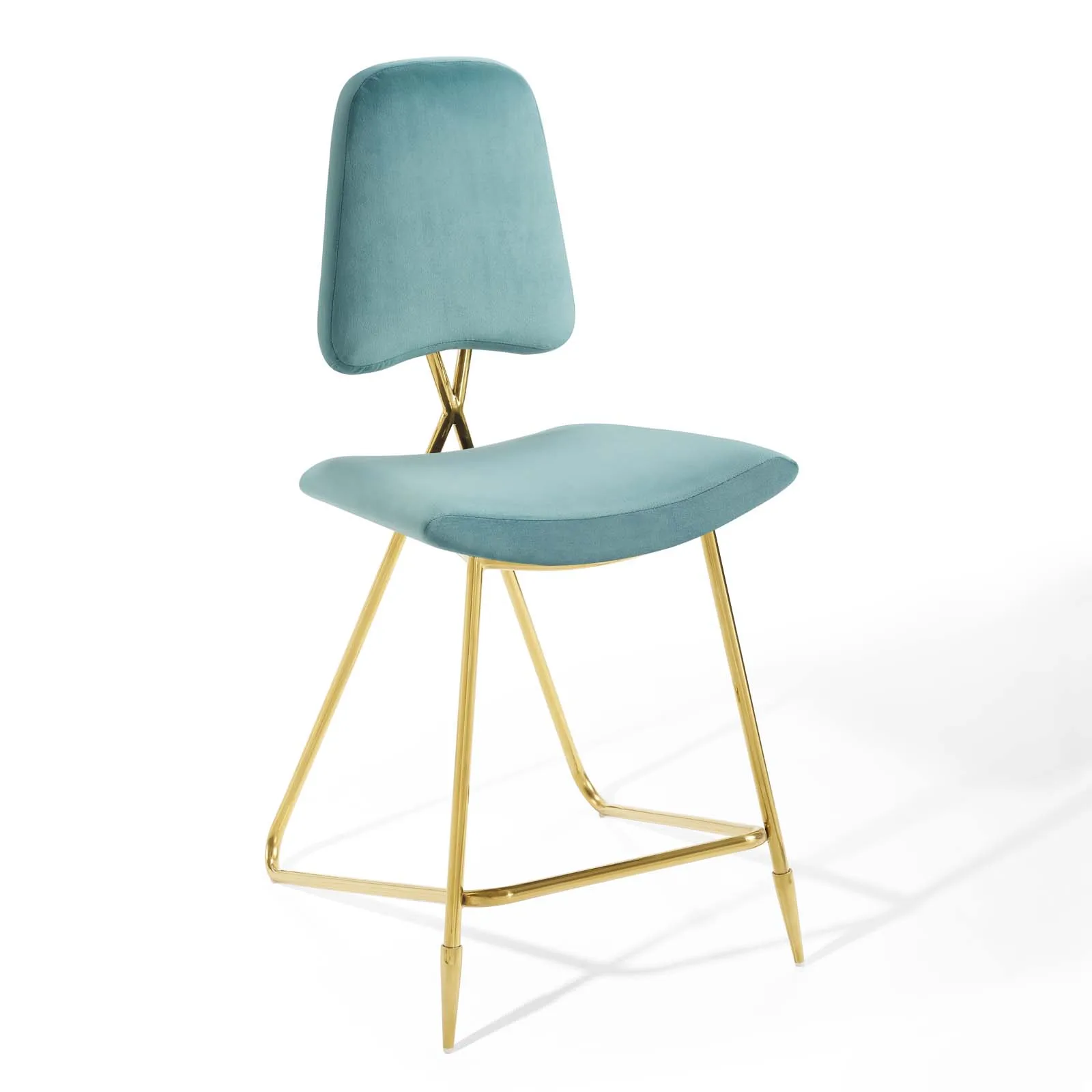 Ponder Performance Velvet Counter Stool