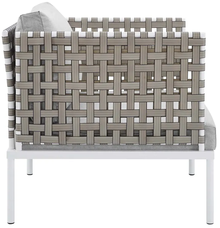 Harmony Sunbrella® Basket Weave Outdoor Patio Aluminum Armchair