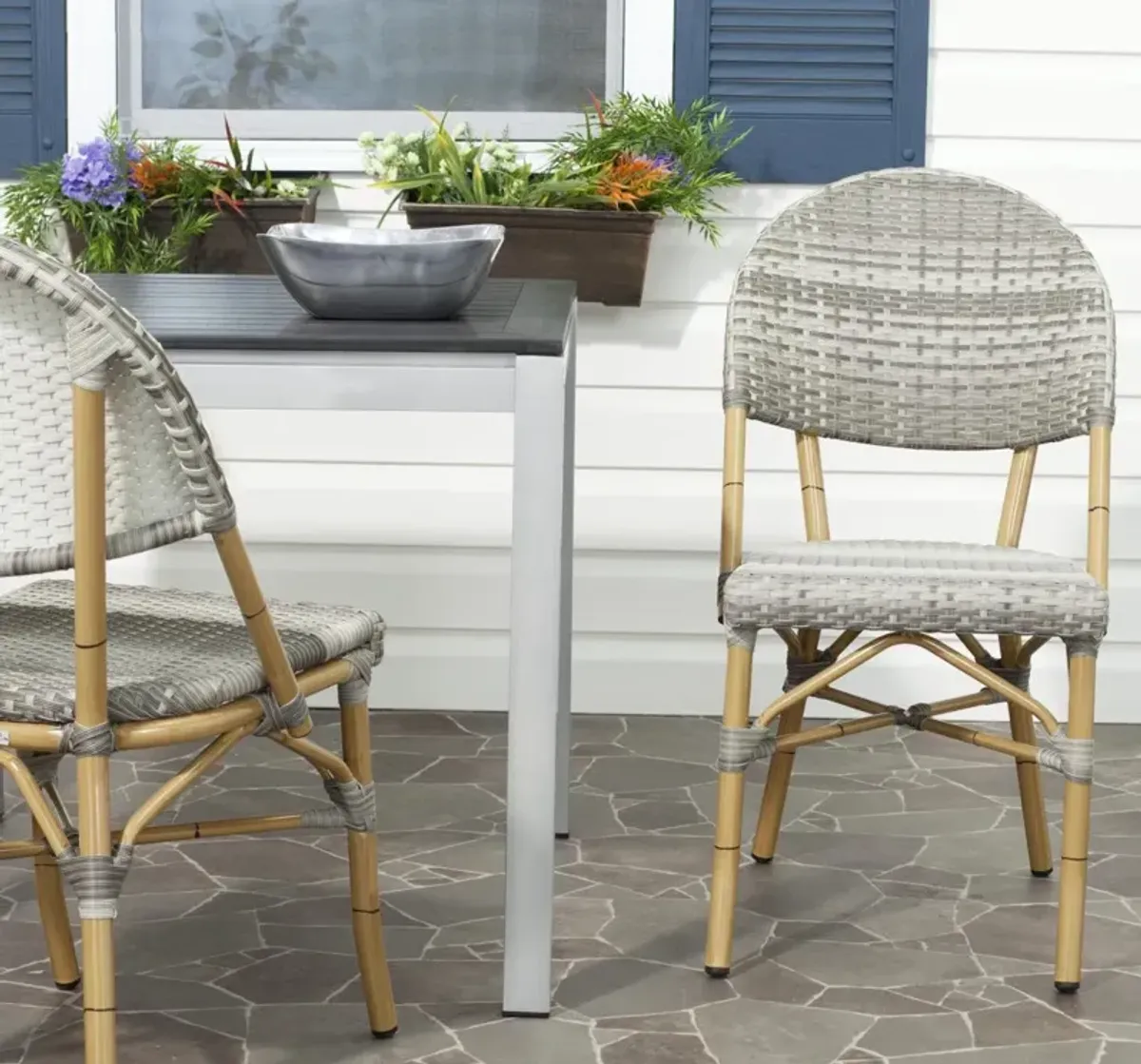 BARROW STACKING INDOOR-OUTDOOR SIDE CHAIR  - Set of 2