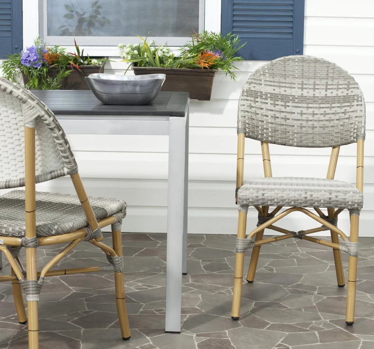 BARROW STACKING INDOOR-OUTDOOR SIDE CHAIR  - Set of 2