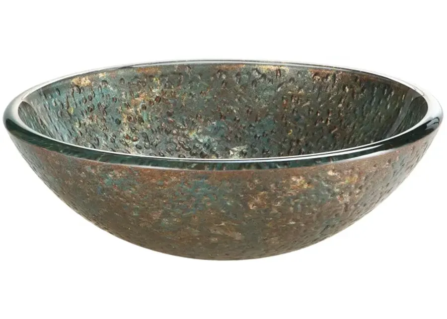 Reflex Vessel Sink - Blue/Copper Storm 16.5-inch