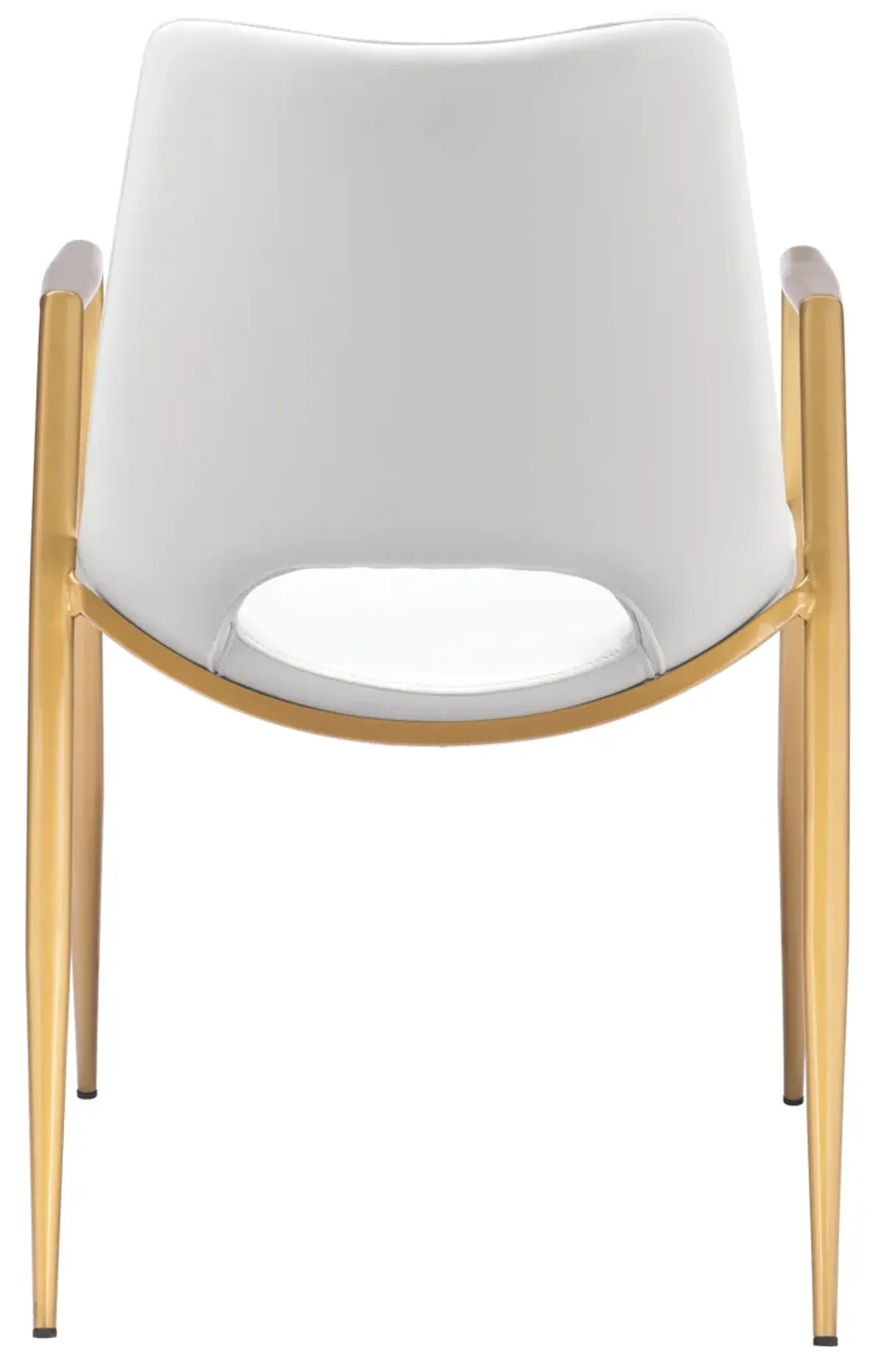 Desi Dining Chair (Set of 2) White & Gold