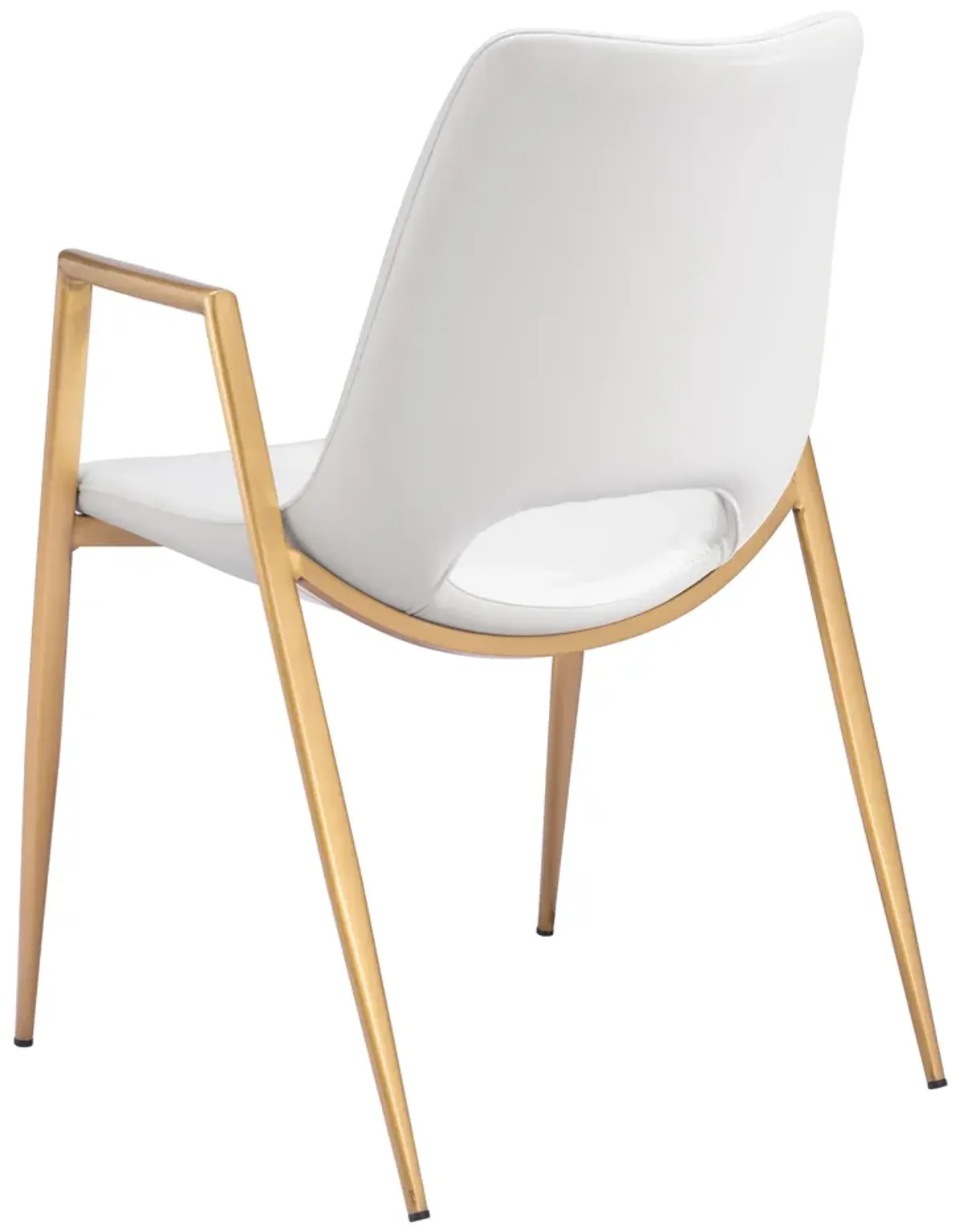 Desi Dining Chair (Set of 2) White & Gold