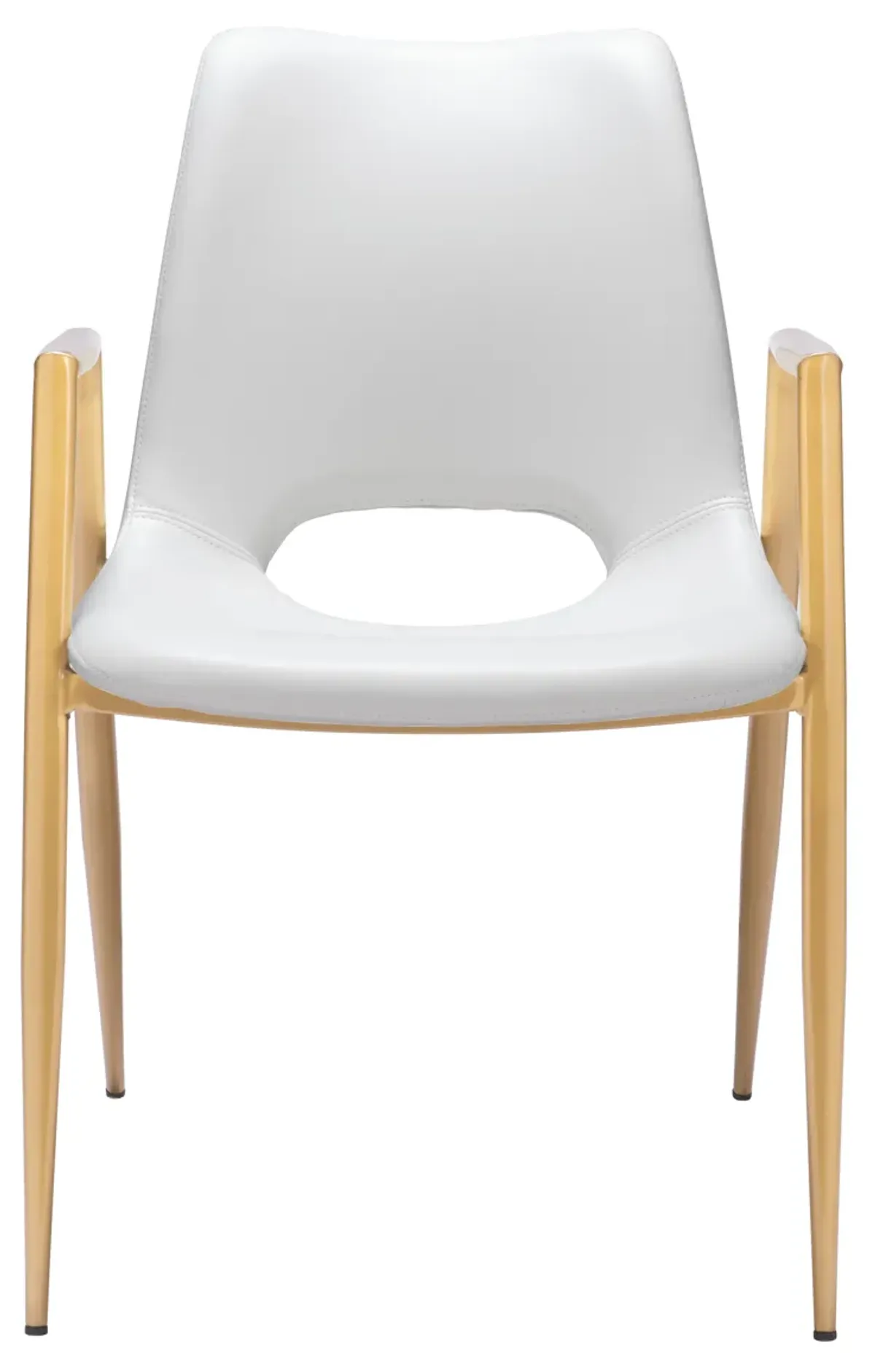 Desi Dining Chair (Set of 2) White & Gold