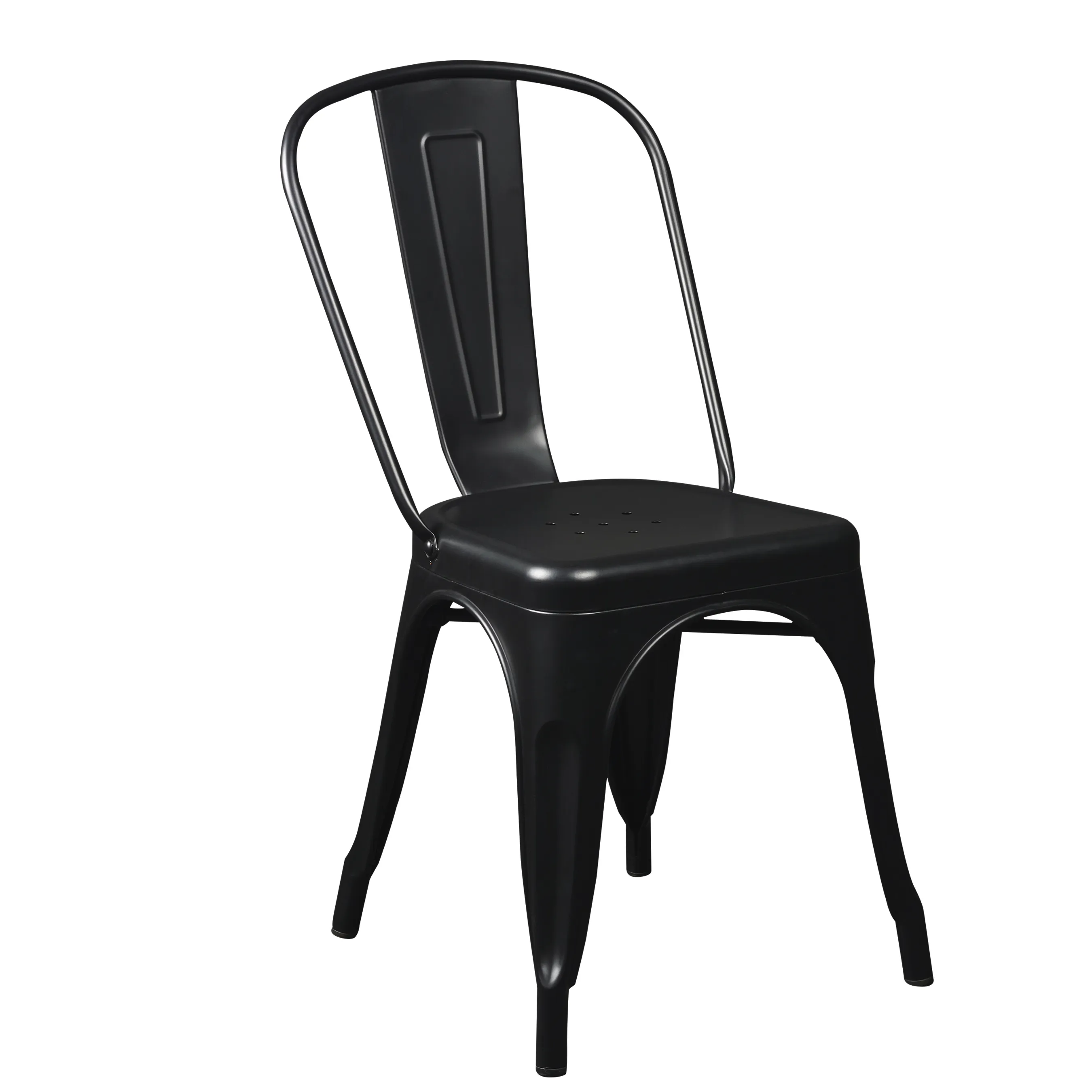 Corsair Stacking Side Chair in Matte Black - Set of 4