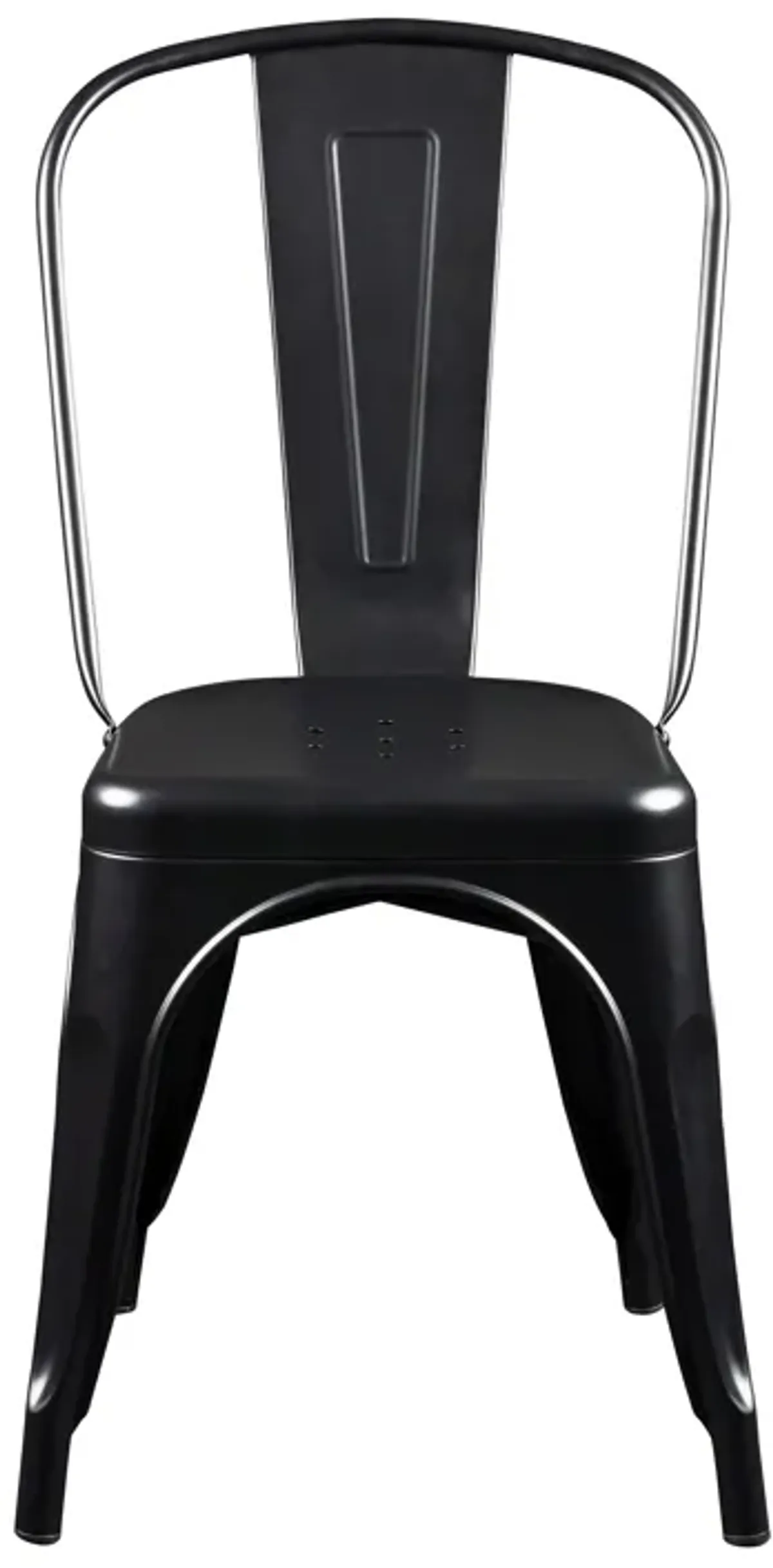 Corsair Stacking Side Chair in Matte Black - Set of 4