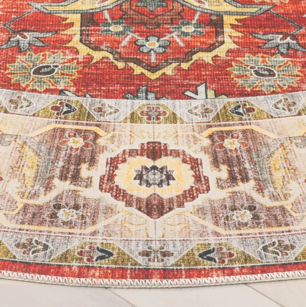 ARIZONA 126 RUST  6' x 6' Round Round Rug