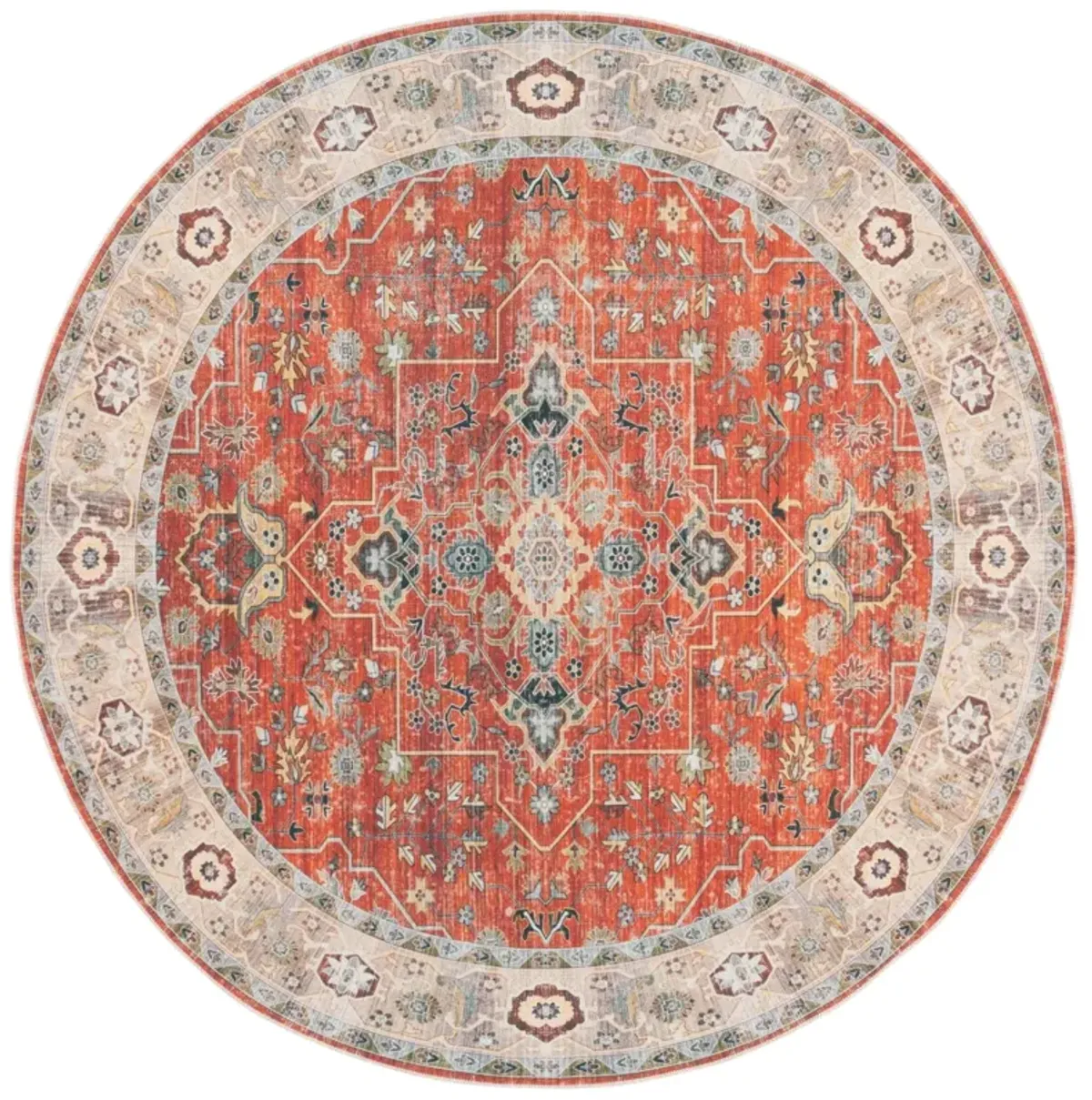 ARIZONA 126 RUST  6' x 6' Round Round Rug