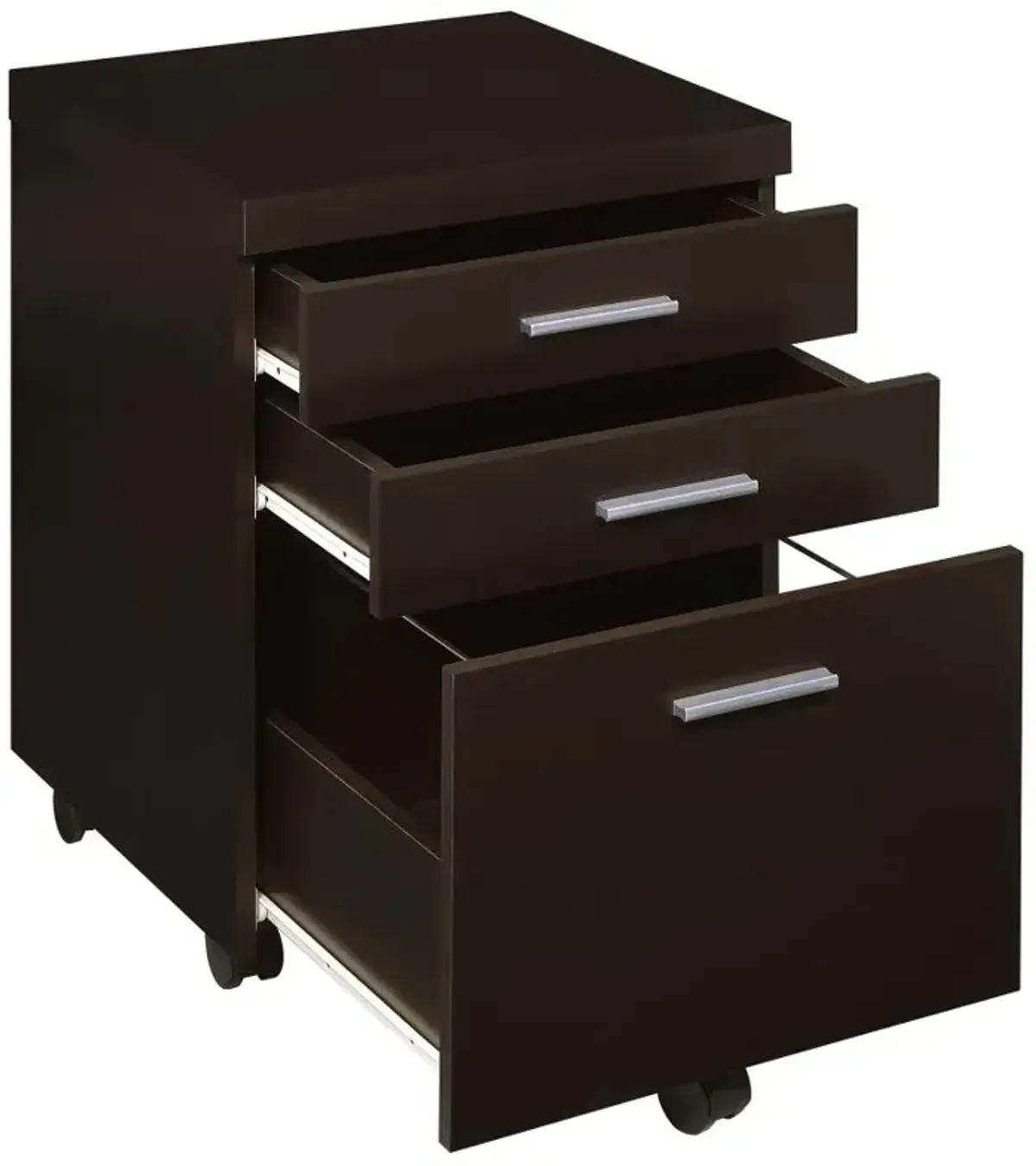 Skylar 3-drawer Mobile File Cabinet Cappuccino