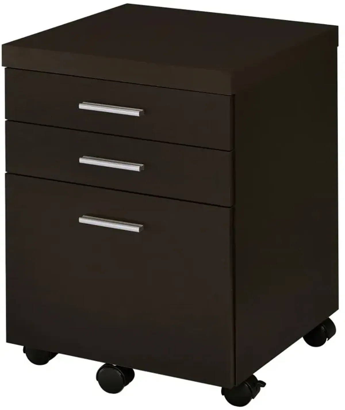 Skylar 3-drawer Mobile File Cabinet Cappuccino