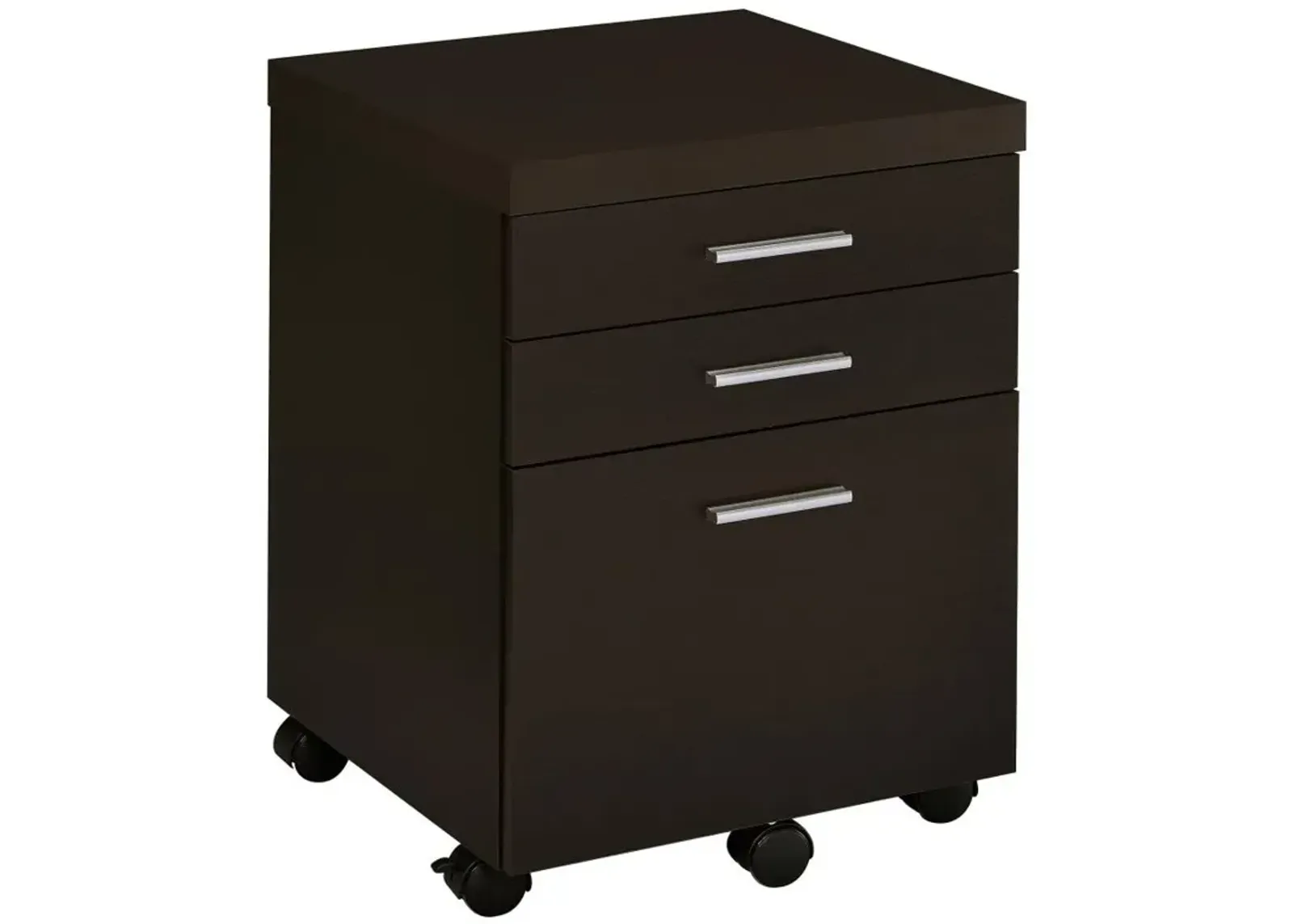 Skylar 3-drawer Mobile File Cabinet Cappuccino