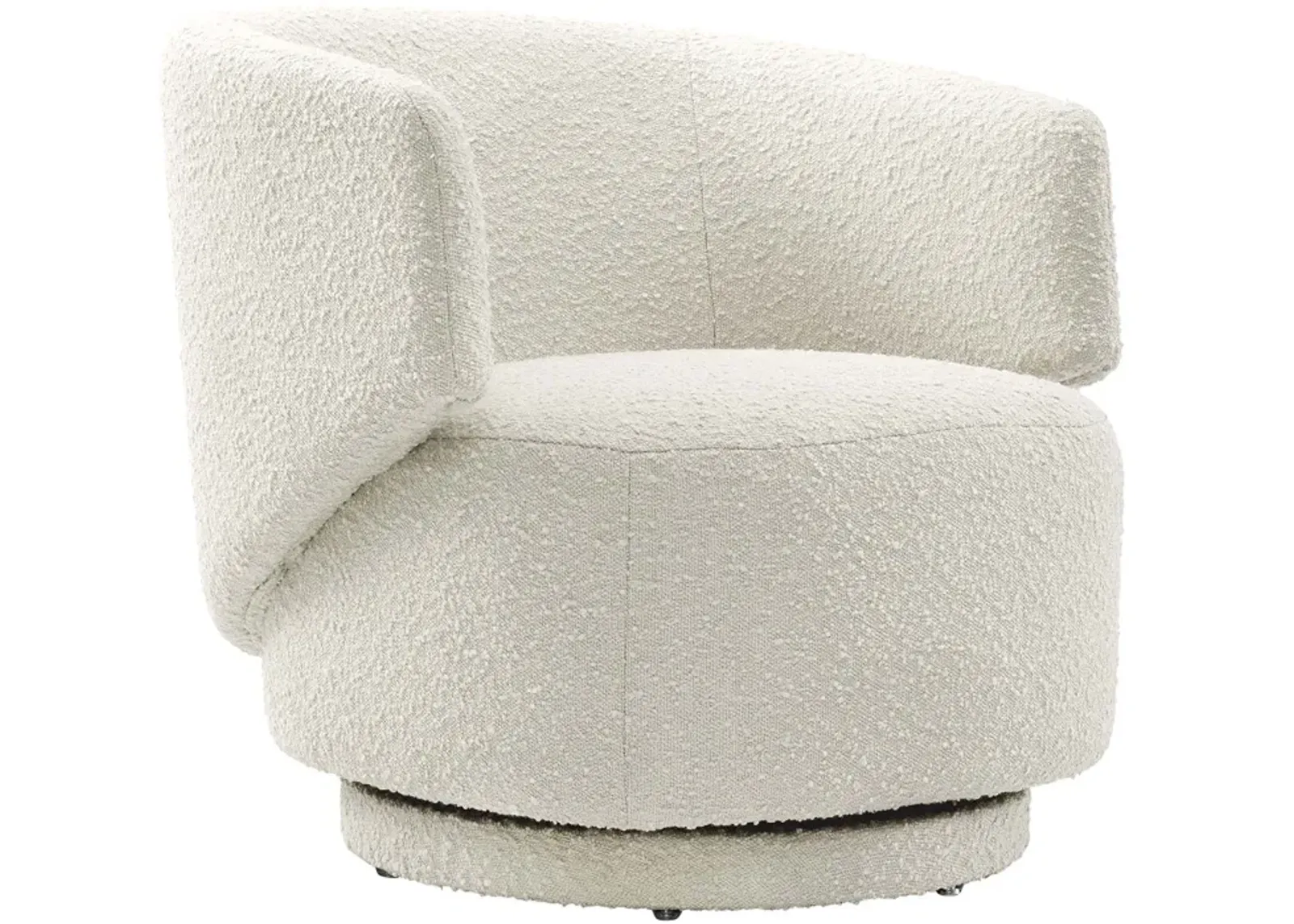 Celestia Boucle Fabric Swivel Chair