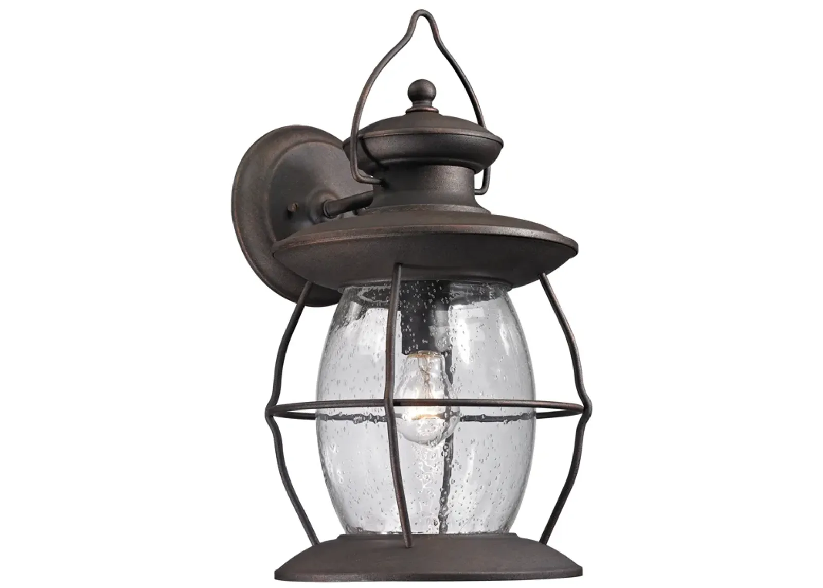 Village Lantern 18" High 1-Light Outdoor Sconce - Weathered Charcoal