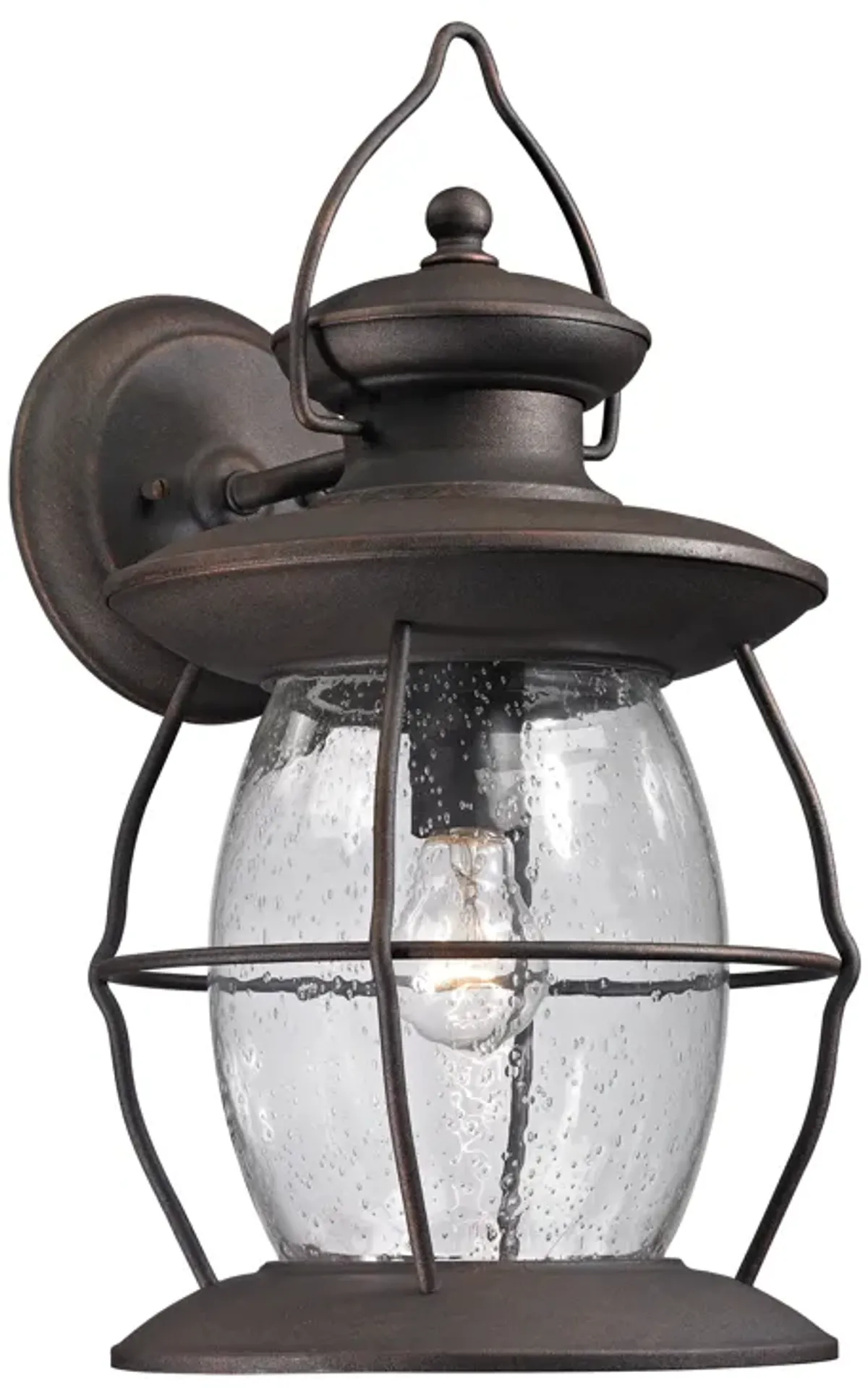 Village Lantern 18" High 1-Light Outdoor Sconce - Weathered Charcoal