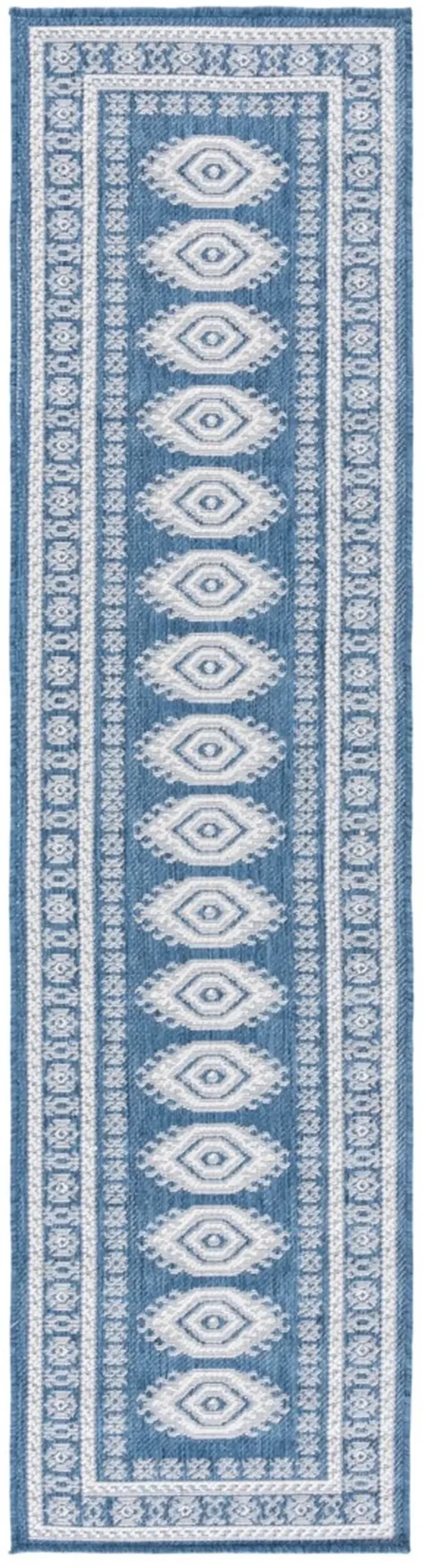 BERMUDA  827 Blue 2' X 8' Runner Rug