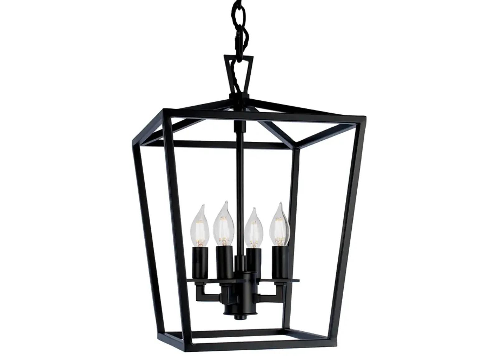 Cage Pendant Light - Matte Black