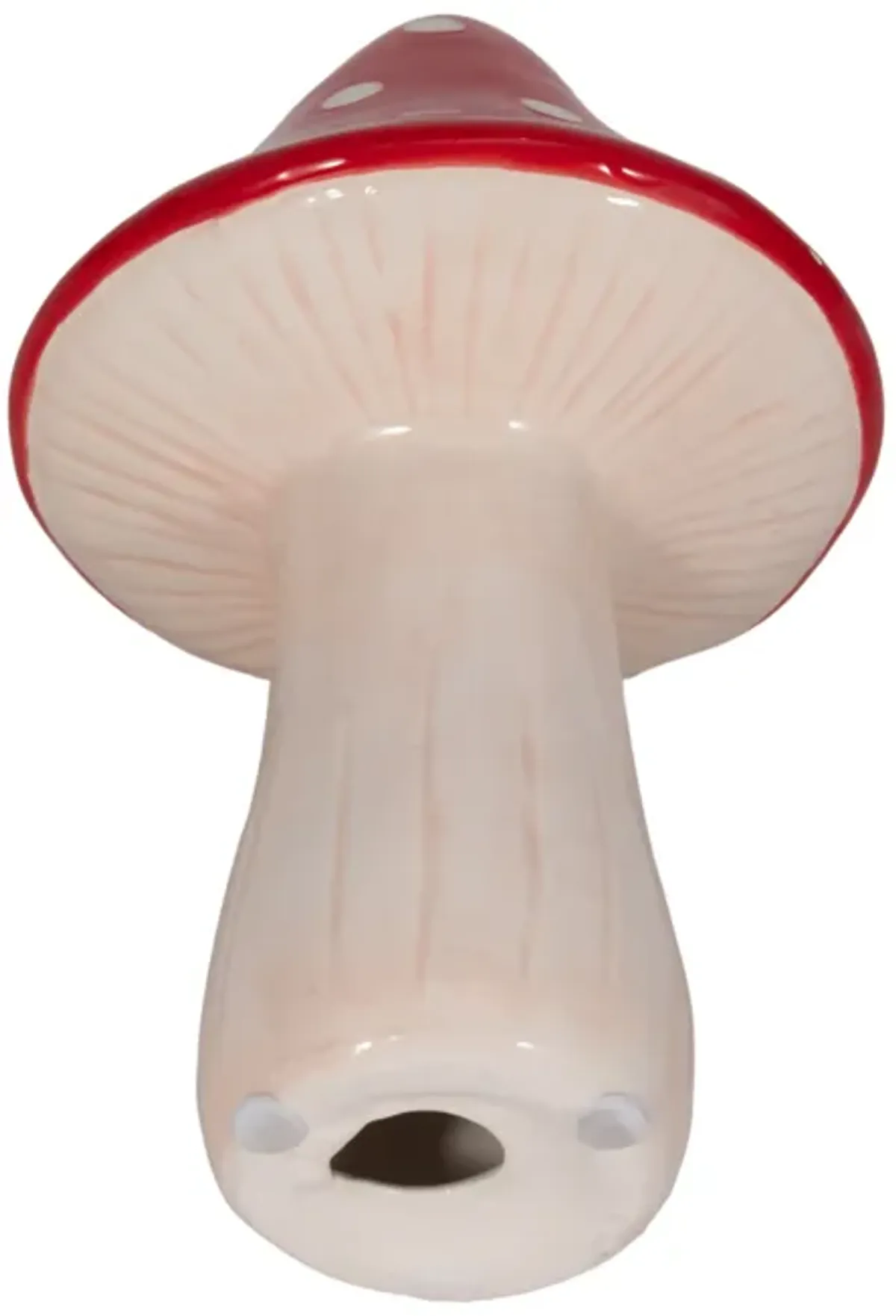 8" White Dot Fairy Mushroom, Red/white