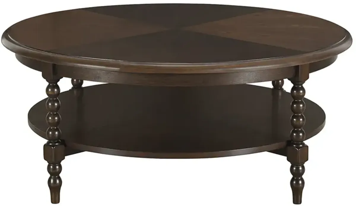 Philippe Round Coffee Table with Shelf