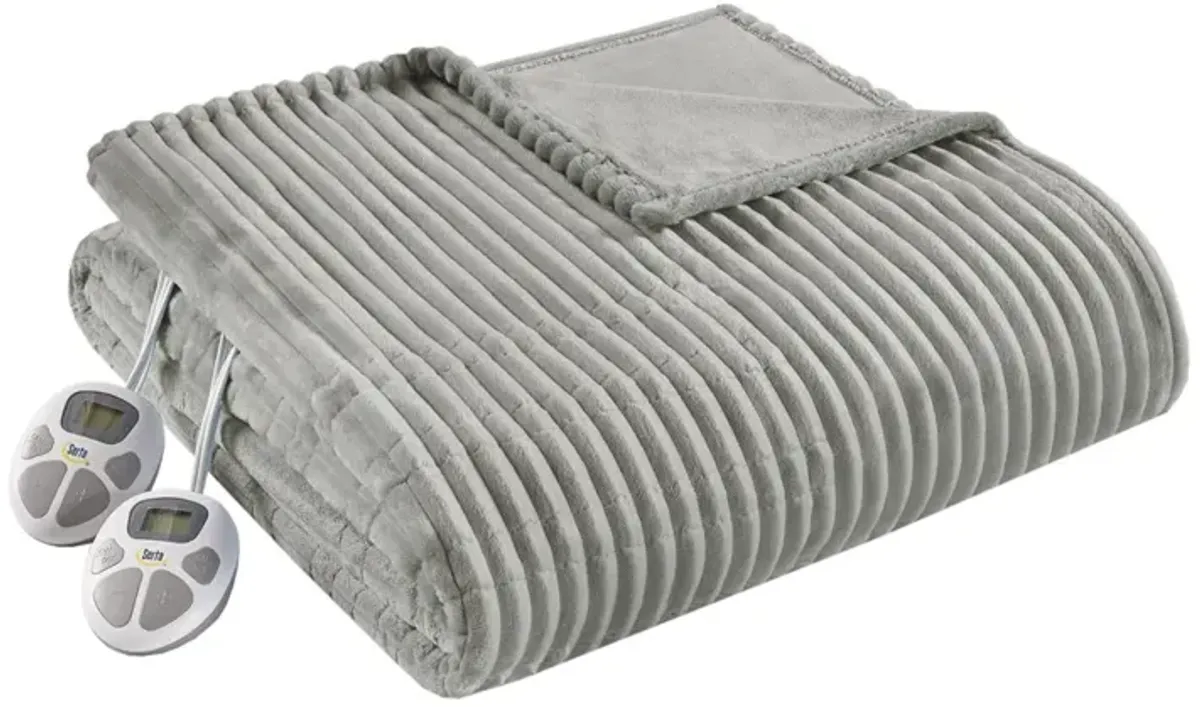 Corded Plush Heated Blanket