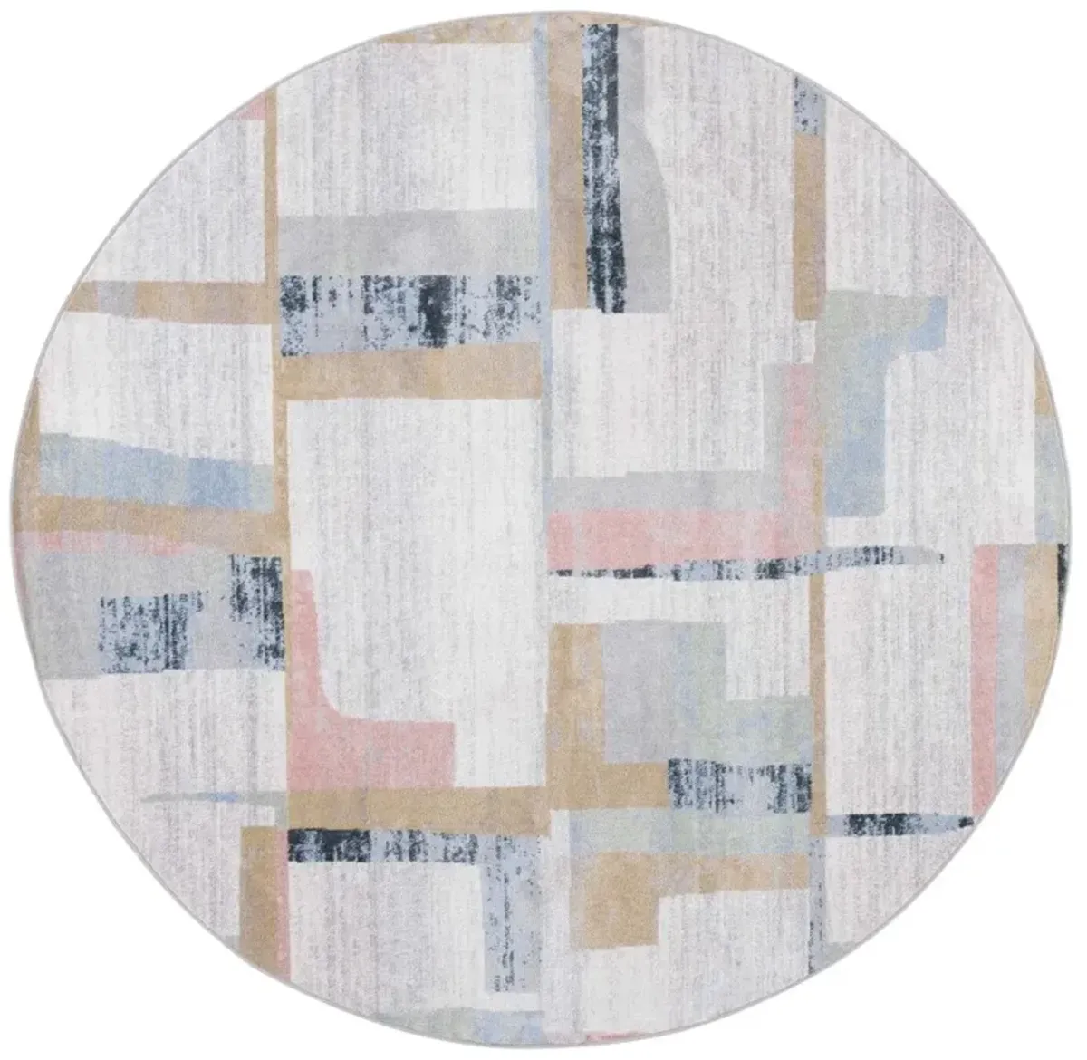 BAYSIDE 126 Multi 6'-7' X 6'-7' Round Round Rug