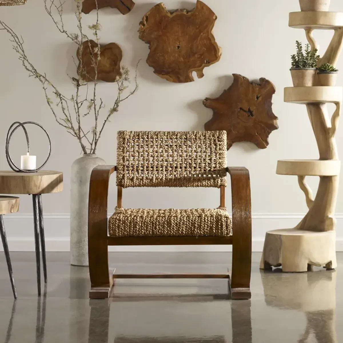 Rehema Natural Woven Accent Chair