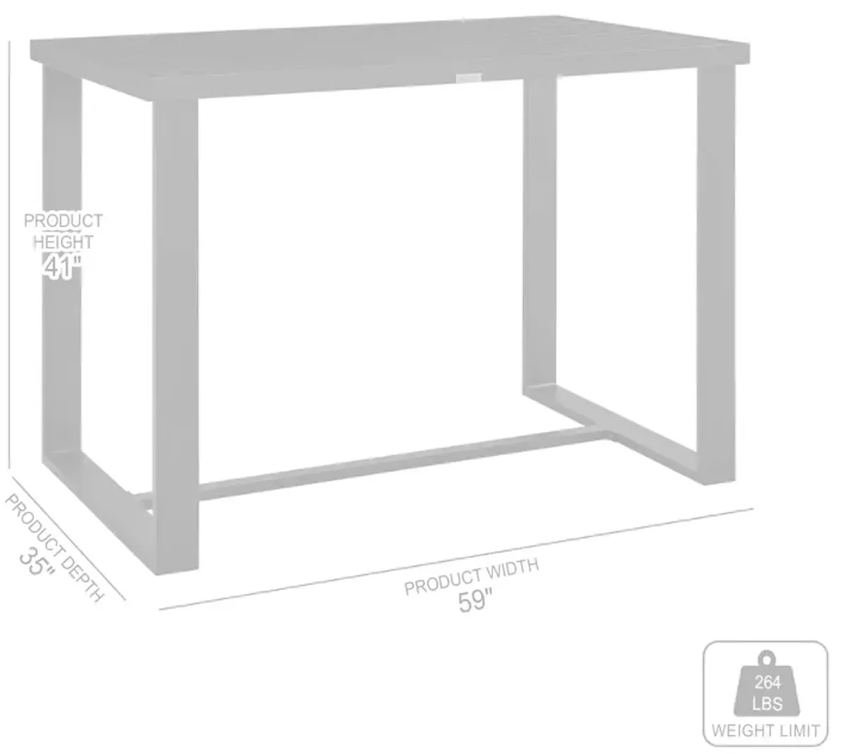 Alegria Outdoor Bar Table