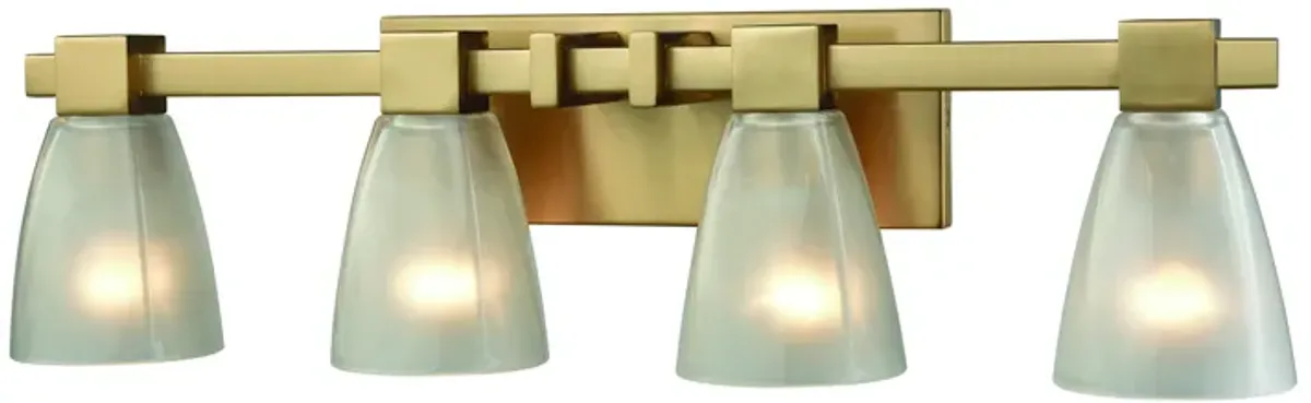 Ensley 28" Wide 4-Light Vanity Light - Satin Brass