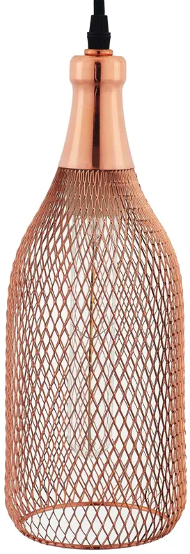 Glimmer Bottle-Shaped Rose Gold Pendant Light