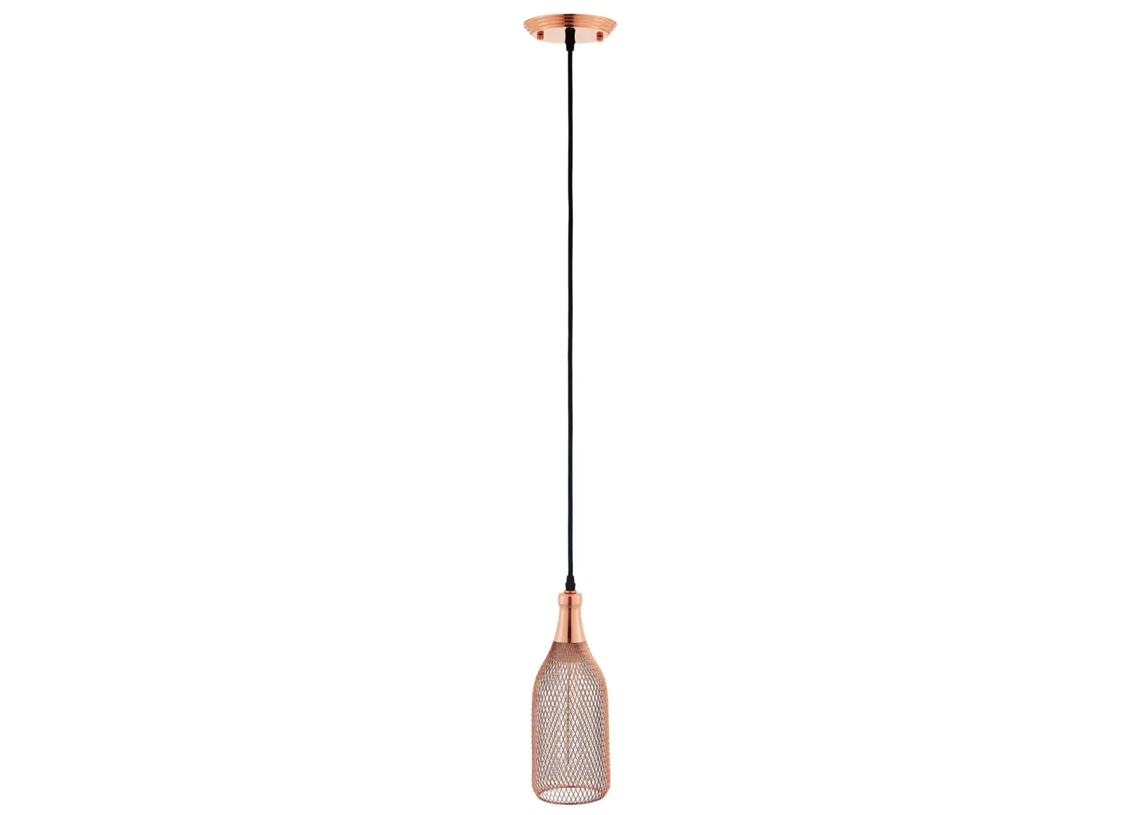 Glimmer Bottle-Shaped Rose Gold Pendant Light