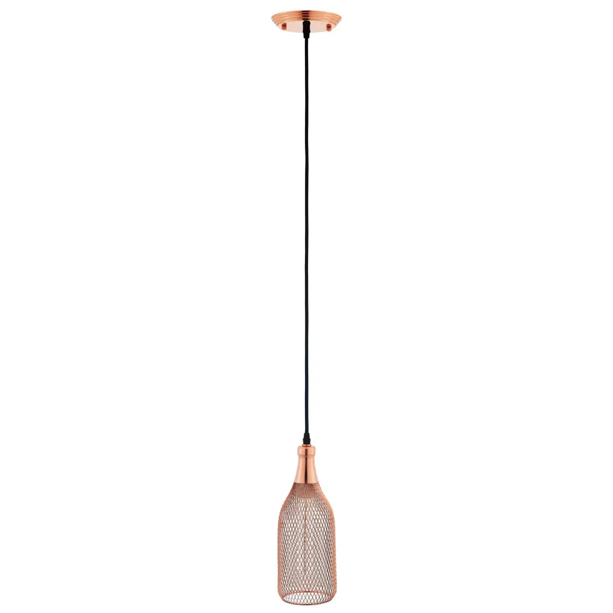 Glimmer Bottle-Shaped Rose Gold Pendant Light