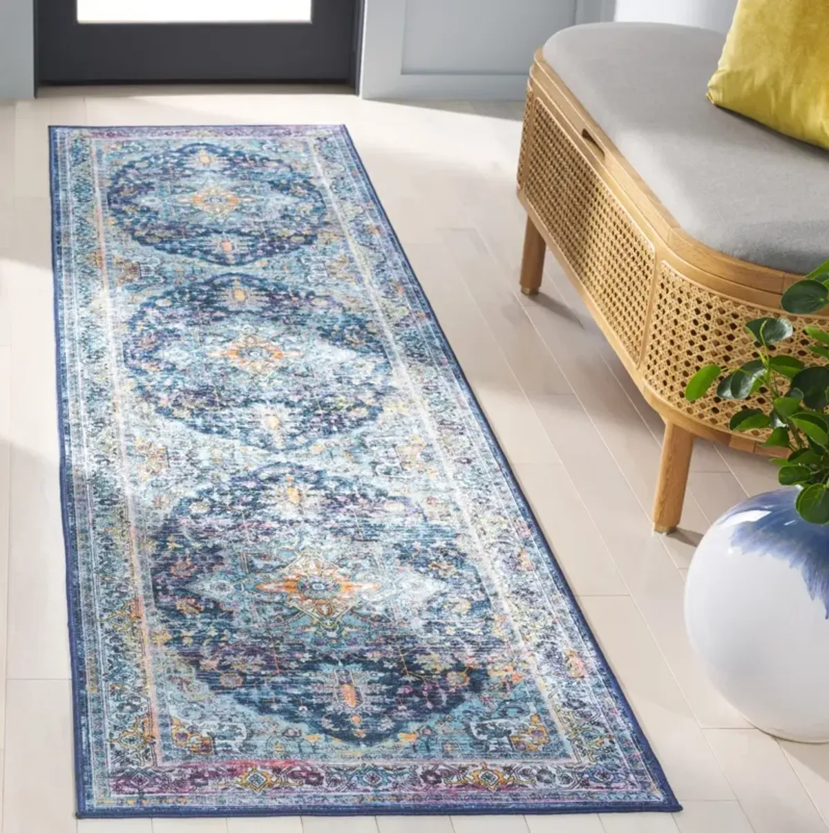 ORLANDO 756 LIGHT BLUE  2'-2' x 8' Runner Rug