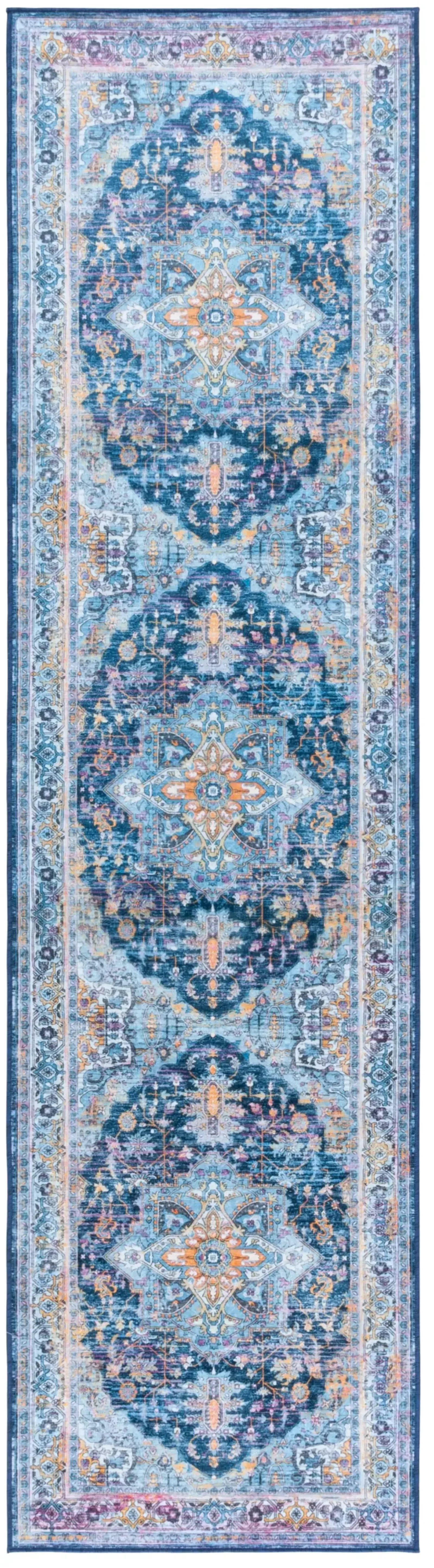 ORLANDO 756 LIGHT BLUE  2'-2' x 8' Runner Rug