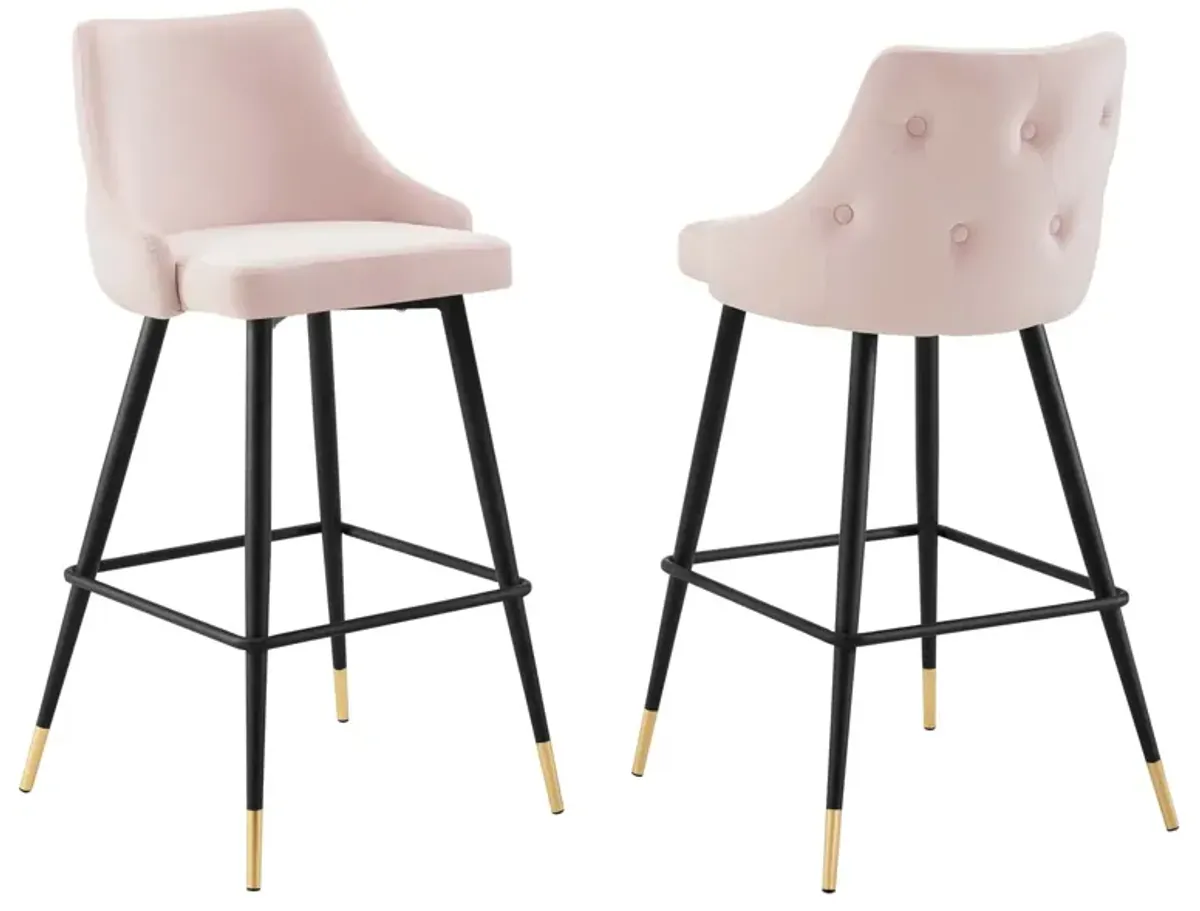 Adorn Performance Velvet Bar Stool Set of 2