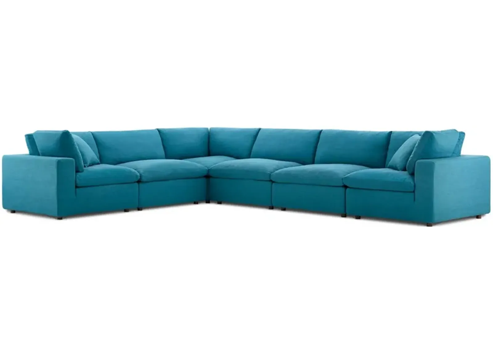 Commix Down Filled Overstuffed 6 Piece Sectional Sofa Set