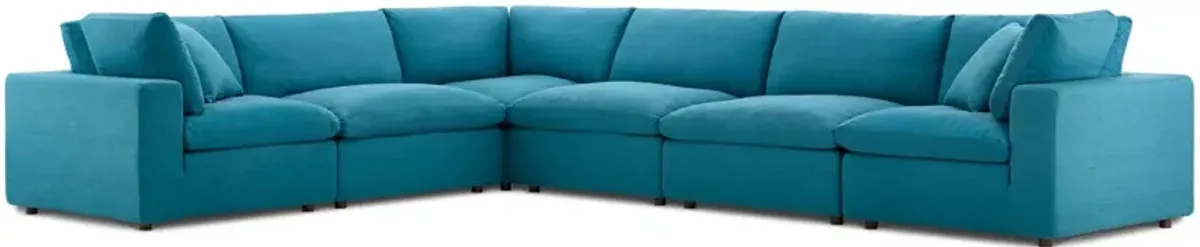 Commix Down Filled Overstuffed 6 Piece Sectional Sofa Set